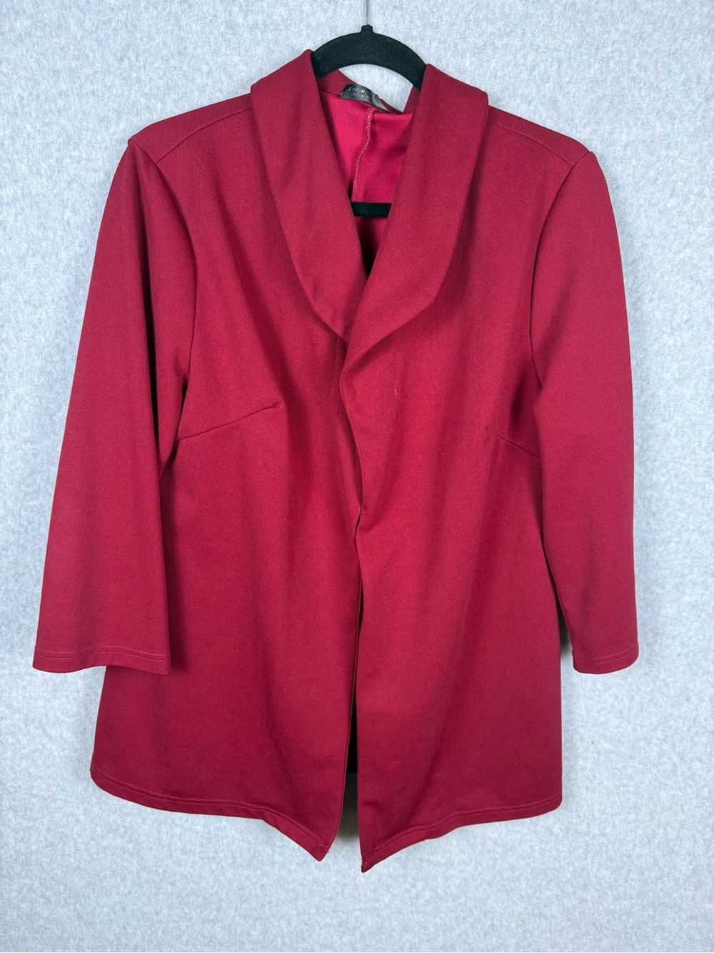SHEIN Wine Red Blazer 2XL Shawl Collar Quiet Luxury Office Chic Minimalist